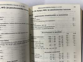 Rakentajain kalenteri 1972 (56. ilmestynyt) tekniikkaa, taulukoita, mainoksia, menetelmiä, yhdistyksiä, nimet arkkitehdit, rakennusinsinöörit ja rakennusmestarit ym.