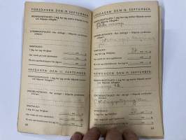 Talkodagbok 1942, Göran Selin -talkoopäiväkirja sota-ajalta, sisältää värillisen sienikartan