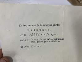 Kainuun Suojeluskuntapiirin Esikunta - Porokylän otto- ja plautuslautakunnan puheenjohtajan tehtävästä vapauttaminen pankinjohtja E. Törrönen, 25.10.1944 -asiakirja