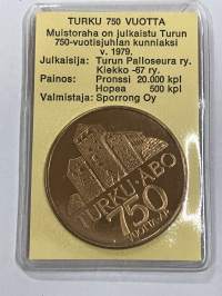 Turku 750 vuotta v. 1979 muistoraha - julkkasija Turun Palloseura / Kiekko 67