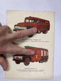 Palokalustotehdas Oy Veljekset Kulmala Ab Hinnasto nr 1 /1959 -paloautot, -pumput ym. paloalan kalustoa