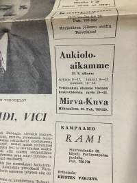 Herttoniemen Sanomat 1.9.1956 - Herttoniemi NMKY:n toimittama paikallislehti, huomaa sarjakuva