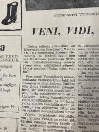 Herttoniemen Sanomat 1.9.1956 - Herttoniemi NMKY:n toimittama paikallislehti, huomaa sarjakuva