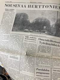 Herttoniemen Sanomat 1.9.1956 - Herttoniemi NMKY:n toimittama paikallislehti, huomaa sarjakuva