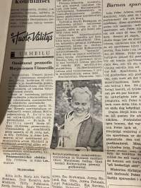 Herttoniemen Sanomat 1.9.1956 - Herttoniemi NMKY:n toimittama paikallislehti, huomaa sarjakuva