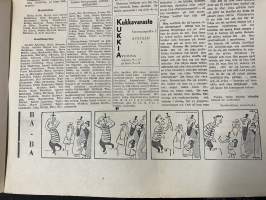 Herttoniemen Sanomat 1.9.1956 - Herttoniemi NMKY:n toimittama paikallislehti, huomaa sarjakuva
