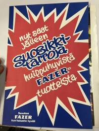 Suosikki-lehti / Fazer -lukujärjestys + tarroja mm. Hanoi Rocks, Michael Jackson, Duran Duran, Popeda, Dingo