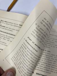 Otso Träförgasaren Wärtsilä-koncernen A/B skötsel- och instruktionsbok -puukaasutin käyttö- ja hoito-ohjekirja ruotsiksi