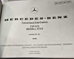 Mercedes benz  typ 673 hytin varaosa luettelo.  1986