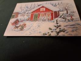 Keräilijä löytö. Marja Liisa Pitkärannan alkutuotantoa, kortti n.o 59a R(ruotsinkieliset toivotukset) . Kulkenut, siisti