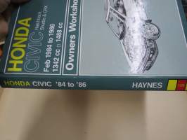 Honda Civic Hatchback, Shuttle &amp; CRX Feb 1984 to 1986 1342 cc - 1488 cc Owners Workshop Manual -korjausohjekirja, englanninkielinen