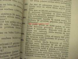 Esimerkkejä laskuopin alalta kansakouluja varten, ensimmäinen vihko