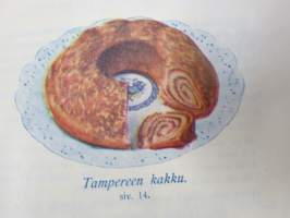 Kultajyvästä vehnäsiä kahvi- ja ruokapöytään - Järvenpään Vehnämylly - Maantuotteen leivontaohjekirja, osin värikuvat, mukana myös "Tampereen kakku"