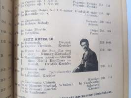 Gramofonilevyjen luettelo - Katalog över Grammophonskivor - R.E. Westerlund Sarja A Serie