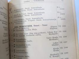 Gramofonilevyjen luettelo - Katalog över Grammophonskivor - R.E. Westerlund Sarja A Serie