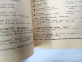 Gramofonilevyjen luettelo - Katalog över Grammophonskivor - R.E. Westerlund Sarja A Serie