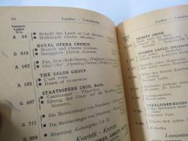 Gramofonilevyjen luettelo - Katalog över Grammophonskivor - R.E. Westerlund Sarja A Serie