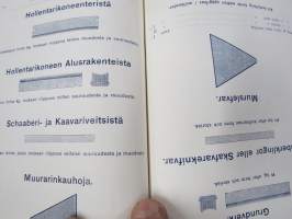 Tammerfors Maskinfabrik Ab / Tampereen Konetehtaan Oy Sommers, Af Hällström &amp; Waldens - Priskurant sågar, maskinbett m. f.l. tillverkningar -kuvasto / hinnasto