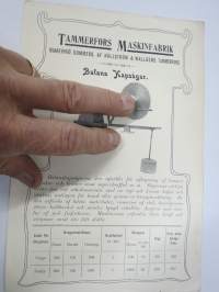 Tampereen Konetehdas Oy Sommers, Af Hällström &amp; Waldens - Palanssi katkaisusaha / Balans kapsågar -myyntiesite