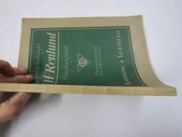 Oy K.H. Renlund Ab -Luettelo / Katalog - Taloustarpeiden osasto - Husgeråds- och bosättningsavdelning -uskomattoman hieno kuvitettu luettelo kotitaloustarpeista