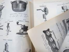 Oy K.H. Renlund Ab -Luettelo / Katalog - Taloustarpeiden osasto - Husgeråds- och bosättningsavdelning -uskomattoman hieno kuvitettu luettelo kotitaloustarpeista