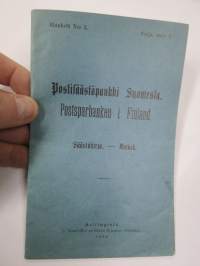 Postisäästöpankki Suomessa - Postsparbanken i Finland / Säästökirja - Motbok sarja I nr 65218, Rasle, 1902-03 - 4 kpl säästömerkkejä leimattu "Raivola"