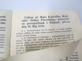 Postisäästöpankki Suomessa - Postsparbanken i Finland / Säästökirja - Motbok sarja I nr 65218, Rasle, 1902-03 - 4 kpl säästömerkkejä leimattu "Raivola"