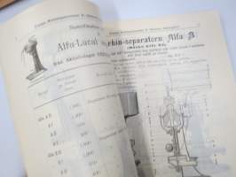 Mejeri-Katalog från Finska Redskapshandlen P. Sidorow -meijerikaluste, -kone- ja tarvikeluettelo