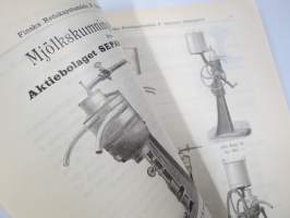 Mejeri-Katalog från Finska Redskapshandlen P. Sidorow -meijerikaluste, -kone- ja tarvikeluettelo