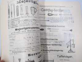 Mejeri-Katalog från Finska Redskapshandlen P. Sidorow -meijerikaluste, -kone- ja tarvikeluettelo