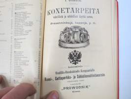 Hintaluettelo Axel Sevónilta konehihnoille, teknisille kumitavaroille, konetarpeille,letkuille... 1898 -tuoteluettelo, tämä kappale "Kymmene Aktiebolag" nimetty