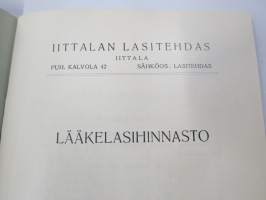 Iittalan Lasitehdas - Lääkelasihinnasto 1936