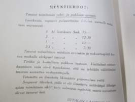 Iittalan Lasitehdas - Lääkelasihinnasto 1936