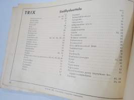 Trix Metallikappale-rakennusrasia - Näyte- ja ohjekirja v. 1935