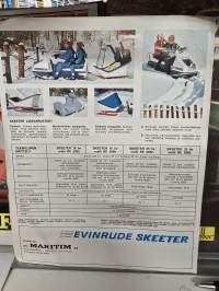 Evinrude moottorikelkka  1969-myyntiesite / sales brochure - snowmobile
