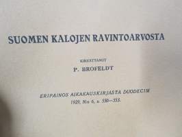 Suomen kalojen ravintoarvosta -eripainos Duodecim 1919 nr 6