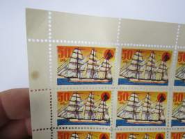 OKO - Osuuskassat 50 mk Purjelaiva -säästömerkkiarkki