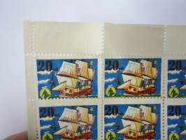 OKO - Osuuskassat 20 mk Purjelaiva -säästömerkkiarkki