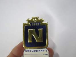 Nappari Oy (Naparstok), Tampere -hintalappu / tuotetietolappu, merkin valmistaja Herman Mattsson Korkokuvapaino &amp; Pussitehdas, Vaasa