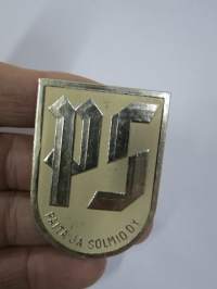 PS Paita ja Solmio Oy -hintalappu / tuotetietolappu, merkin valmistaja Herman Mattsson Korkokuvapaino &amp; Pussitehdas, Vaasa