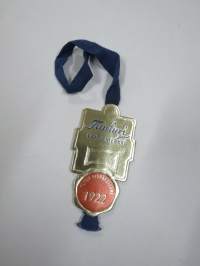 Tunturi - Laatumerkki - Turun Pyöräkellari 1922 -hintalappu / tuotetietolappu, merkin valmistaja Herman Mattsson Korkokuvapaino &amp; Pussitehdas, Vaasa