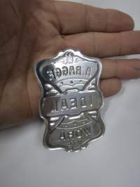 A. Bagge - Ideal, Wörå (Vöyri) -polkupyörän merkki, metallia, merkin valmistaja Herman Mattsson Korkokuvapaino &amp; Pussitehdas, Vaasa