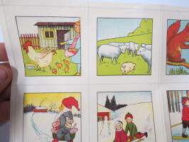 Ainekirjoitus- / aihemerkkiarkki (kansakoulu) -opettaja jakoi oppilaille, jotka sitten kirjoittivat annetun kuva-aiheen mukaisesti