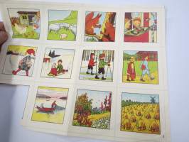 Ainekirjoitus- / aihemerkkiarkki (kansakoulu) -opettaja jakoi oppilaille, jotka sitten kirjoittivat annetun kuva-aiheen mukaisesti