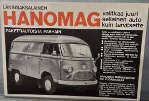 Hanomag matador pakettiauto myyntiesite. 1967