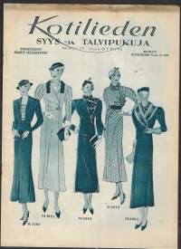 Kotilieden syys- ja talvipukuja, Kotilieden liite 1933 nr 19