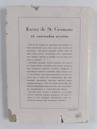 Kreivi de Saint Germain : kahdeksannentoista vuosisadan suuri arvoitus