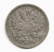 25 penniä  1889 hopeaa