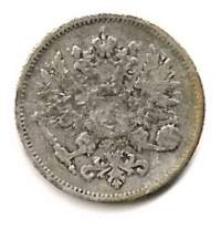 25 penniä  1906 hopeaa