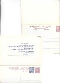 Virallinen kortti maksettu vastauksineen - käyttämätön 25 mk: ja 30 mk:n merkeillä 2 kpl